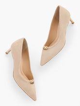 RATTAN ELENA SUEDE POINTED TOE PUMPS | Talbots discount