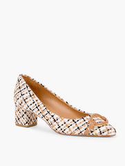 CAFE MULTI KAYLA BUCKLE BLOCK HEEL PUMPS - LOVELY TWEED | Talbots sale