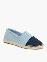 IZZY FRAYED DENIM ESPADRILLE FLATS | Talbots outlet