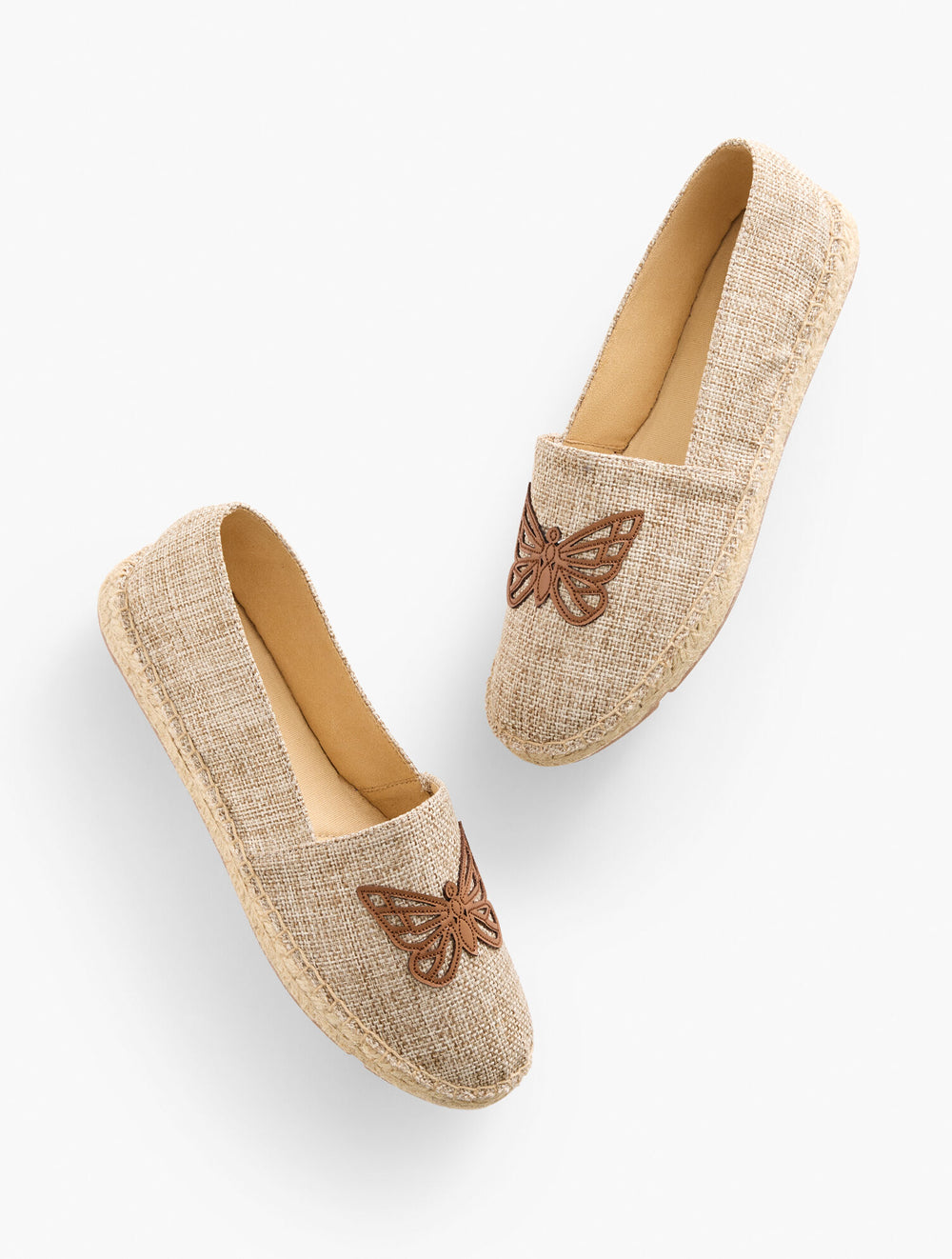 NATURAL IZZY BUTTERFLY ESPADRILLE FLATS | Talbots for sale