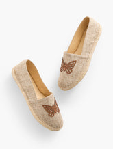 NATURAL IZZY BUTTERFLY ESPADRILLE FLATS | Talbots for sale