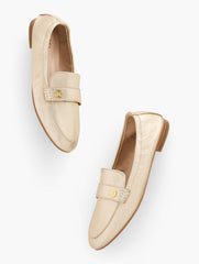 GOLD KATRINA SOFT SOLE METALLIC NAPPA LOAFERS | Talbots sale