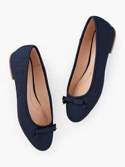 INDIGO BLUE|RED PEPPER MADISON QUILTED NAPPA BALLET FLATS | Talbots US