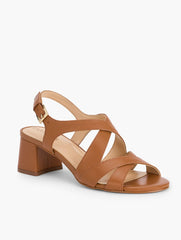 INDIGO BLUE MILLIE STRAPS NAPPA BLOCK HEEL SANDALS | Talbots US
