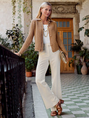 HAVANA TAN|INDIGO BLUE MILLIE STRAPS NAPPA BLOCK HEEL SANDALS | Talbots outlet