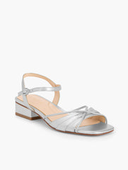 GOLD|SILVER VIV STRAPPY METALLIC NAPPA BLOCK HEEL SANDALS | Talbots online