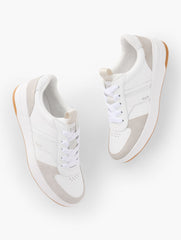 WHITE/GREY KEDS® COURT II LEATHER SUEDE SNEAKERS | Talbots outlet