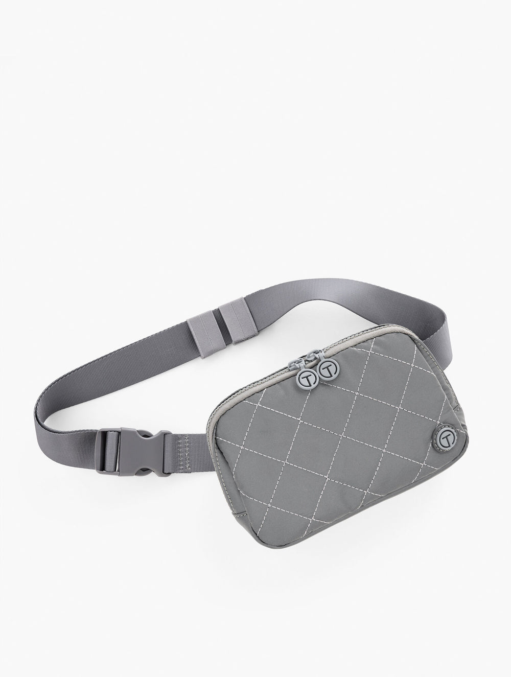 SILVER T BY TALBOTS QUILTED REFLECTIVE NYLON BELT BAG | Talbots on sale