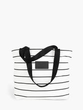 BLACK/WHITE ALOHA COLLECTION PINSTRIPE DAY TRIPPER TOTE | Talbots near me