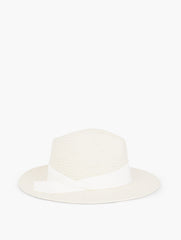 ECRU REFINED STRAW FEDORA | Talbots for sale
