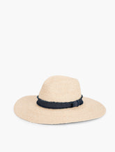 NATURAL FRAYED TRIM FLOPPY HAT | Talbots on sale