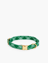 EMERALD MULTI/GOLD THE FOGGY DOG EMERALD PLAID DOG COLLAR | Talbots US