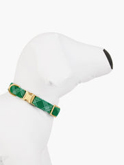 EMERALD MULTI/GOLD THE FOGGY DOG EMERALD PLAID DOG COLLAR | Talbots sale