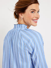 SMOCKED TOP - DOT STRIPE | Talbots on sale