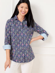 INDIA INK MULTI MODERN CLASSIC SHIRT - SCALLOPED FLORAL | Talbots online