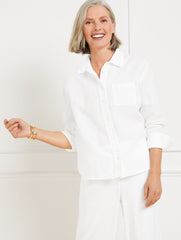 WHITE LINEN SHIRT | Talbots sale
