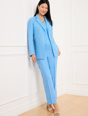 LAKESIDE BLUE NO CLOSE LINEN BLAZER | Talbots outlet