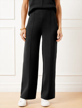 BLACK SWEATER STUDIO STRAIGHT LEG PANTS | Talbots for sale