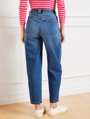 QUINN WASH RELAXED TAPERED BARREL LEG JEANS - QUINN WASH | Talbots online