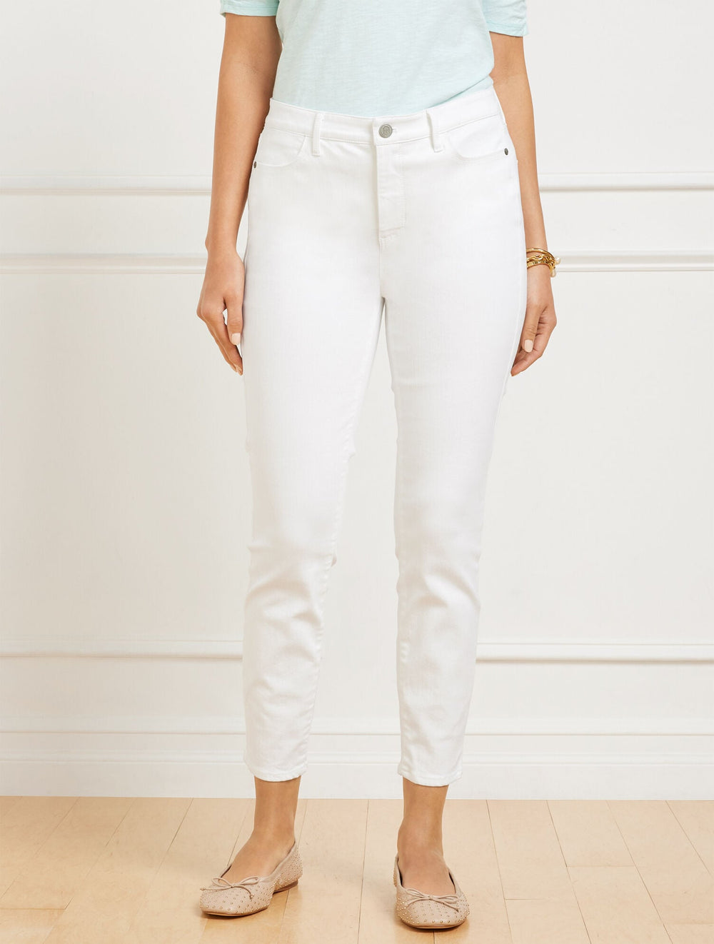 WHITE JEGGING CROPS - WHITE | Talbots sale