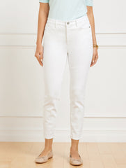 WHITE JEGGING CROPS - WHITE | Talbots sale