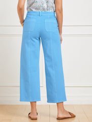 LAKESIDE BLUE|SPRING LILAC WIDE CROP JEANS | Talbots for sale