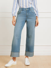 MCCARREN WASH STRAIGHT ANKLE CUFF JEANS - MCCARREN WASH | Talbots discount