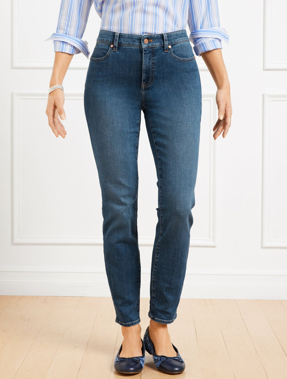 SLIM ANKLE JEANS - CHARLIE WASH - CURVY FIT | Talbots online