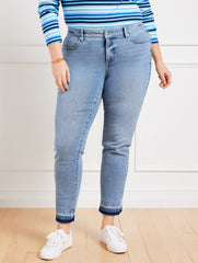 SLIM ANKLE RELEASED HEM JEANS - PELHAM WASH - CURVY FIT | Talbots discount