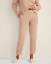 ADOBE COTTON CASHMERE RIB-KNIT CROPPED PANTS | Talbots discount
