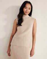 MOUSSE ORGANIC COTTON RIB KNIT SWEATER TANK | Talbots online