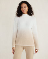 IVORY/MESA DIP-DYED ORGANIC COTTON ROLLNECK SWEATER | Talbots on sale