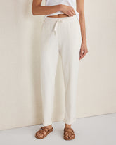 IVORY ORGANIC COTTON TERRY PANTS | Talbots on sale