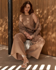 PORTABELLA LINEN BLEND WIDE LEG JUMPSUIT | Talbots online