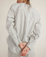 IVORY/OLIVE ORGANIC COTTON POPLIN SHIRT | Talbots on sale