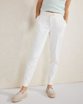 IVORY|WHITE ORGANIC COTTON INTERLOCK JOGGERS | Talbots near me