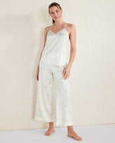 IVORY MULTI WASHABLE SILK DELICATE FLORAL V-NECK CAMI | Talbots online