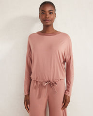 BURLWOOD CALM & COOL CINCHED SLEEP TOP | Talbots on sale
