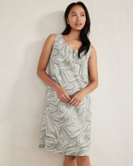 THYME MULTI ORGANIC COTTON LINEN WATERCOLOR SLEEP DRESS | Talbots near me