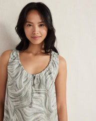 THYME MULTI ORGANIC COTTON LINEN WATERCOLOR SLEEP DRESS | Talbots near me