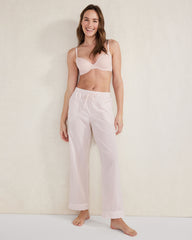 SEPIA ROSE/GARDENIA ORGANIC COTTON POPLIN STRIPED PAJAMA PANTS | Talbots near me