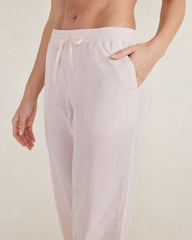 SEPIA ROSE/GARDENIA ORGANIC COTTON POPLIN STRIPED PAJAMA PANTS | Talbots near me