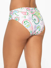 WHITE MULTI AQUA CLUB HIGH WAIST SWIM BOTTOM - ISLAND PAISLEY | Talbots online