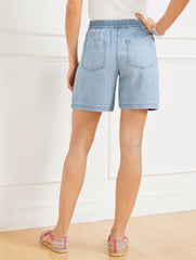 ANGELA WASH FLOWY TIE WAIST PULL-ON SHORTS - ANGELA WASH | Talbots discount