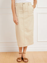 NATURAL DENIM MIDI SKIRT | Talbots for sale