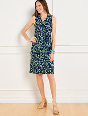 INDIA INK MULTI EFFORTLESS JERSEY BELLA DRESS - DANCING JACOBEAN | Talbots US