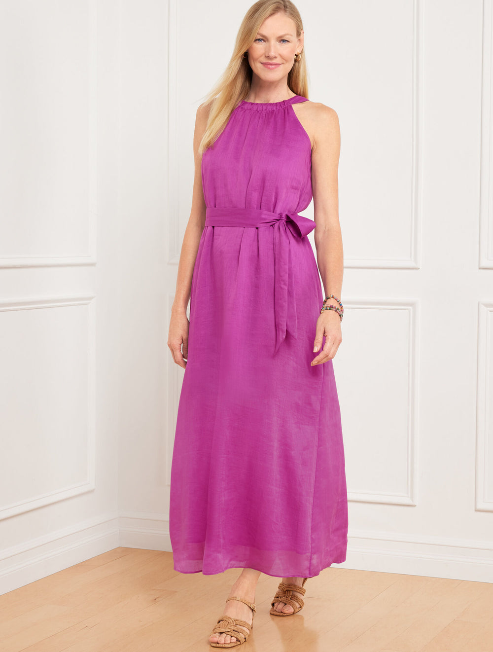 BLACK|VIOLET SUNSET HALTER MAXI DRESS | Talbots near me