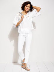 SILVER CAMY EYELET NAPPA METALLIC SLIDE SANDALS | Talbots on sale