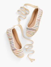 MULTI IZZY STRIPED CANVAS ESPADRILLE FLATS | Talbots discount