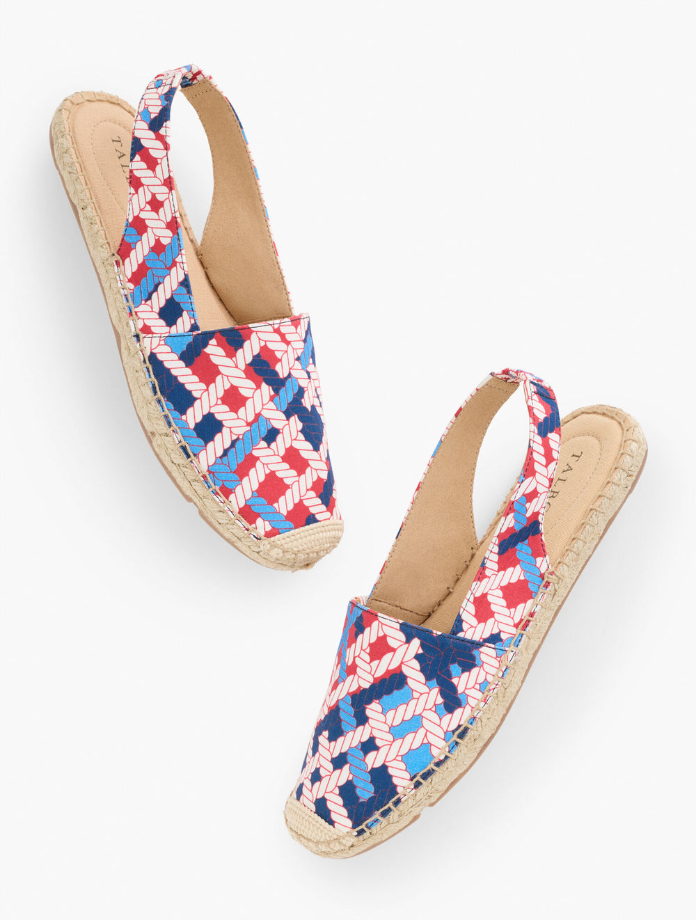 RED PEPPER MULTI IZZY SLINGBACK ESPADRILLE FLATS - ROPE PRINT | Talbots discount